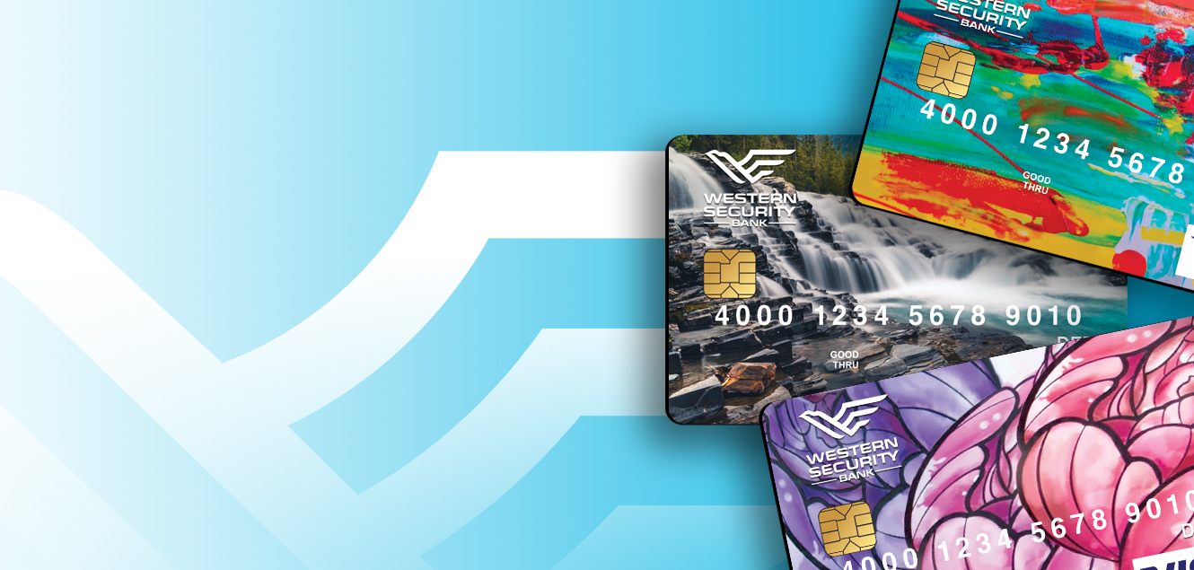 Hero Image of samples of debit cards artwork.