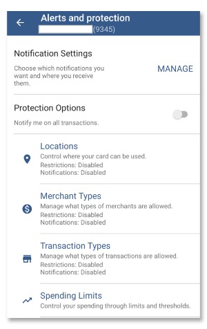 Alerts and Protection Screenshot